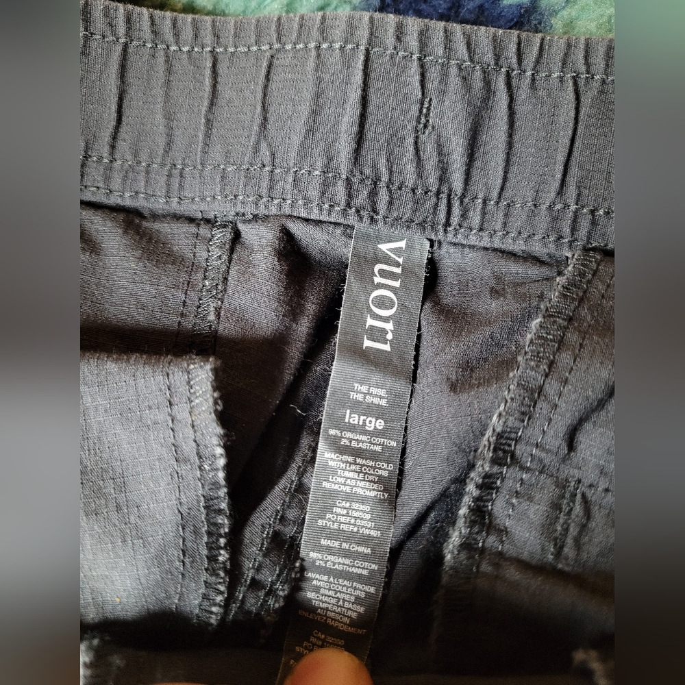 Vuori Ripstop Pants Joggers Size Large Gray Drawstring 34x28 Hiking Outdoor Gym - Picture 2 of 9